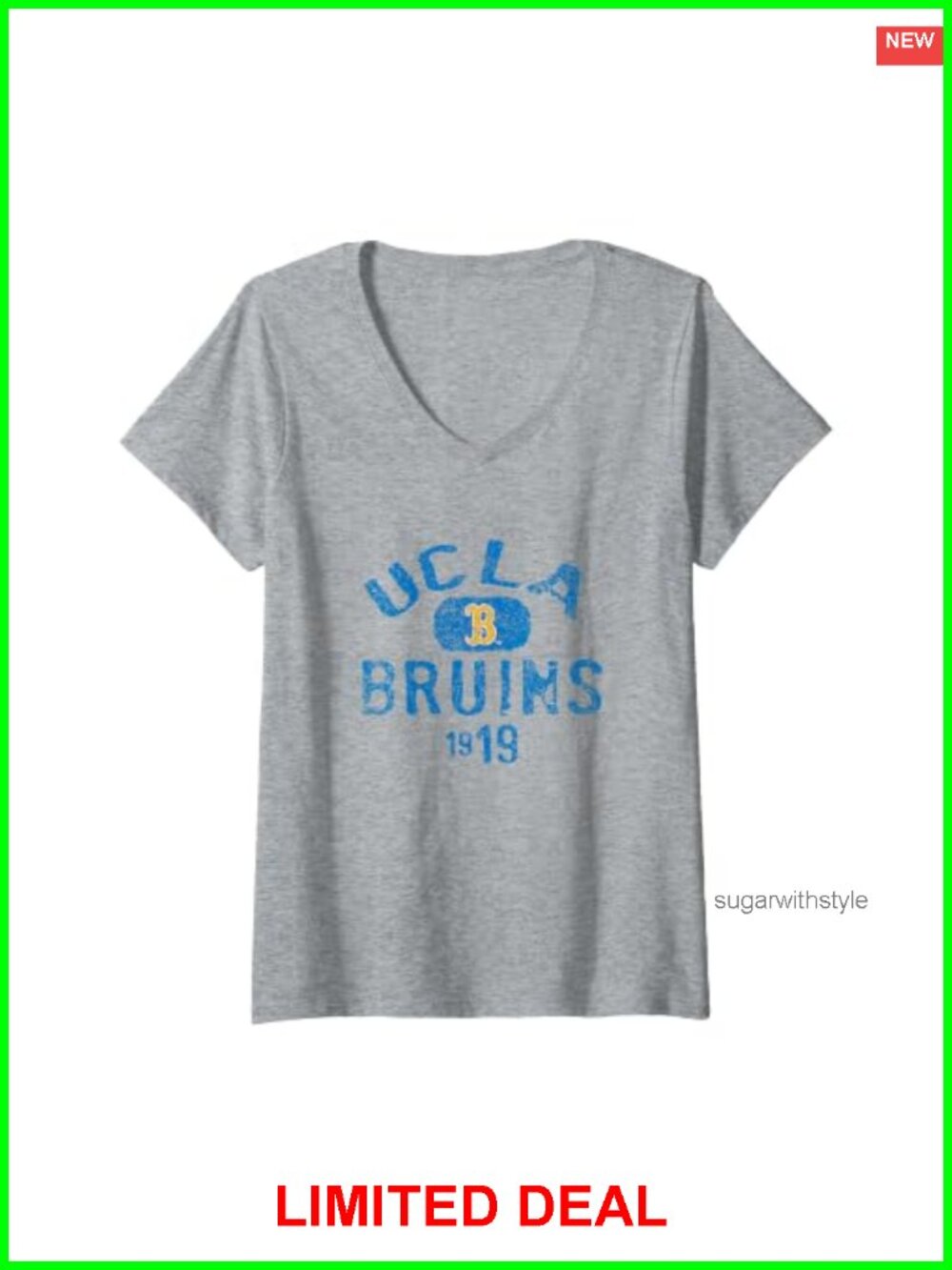 UCLA Bruins 1919 Vintage V-Neck Tee Officially Licensed Fan Shirt